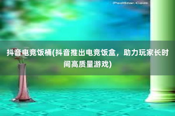 抖音电竞饭桶(抖音推出电竞饭盒，助力玩家长时间高质量游戏)