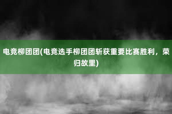 电竞柳团团(电竞选手柳团团斩获重要比赛胜利，荣归故里)