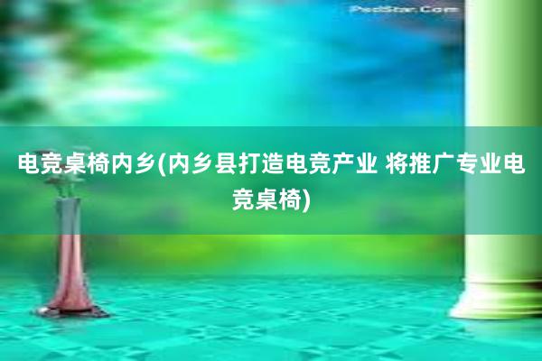 电竞桌椅内乡(内乡县打造电竞产业 将推广专业电竞桌椅)