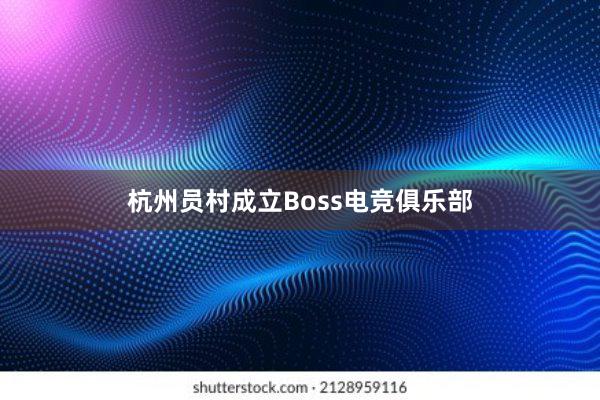 杭州员村成立Boss电竞俱乐部