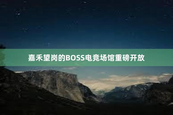 嘉禾望岗的BOSS电竞场馆重磅开放