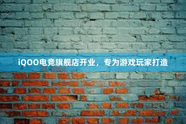 iQOO电竞旗舰店开业，专为游戏玩家打造