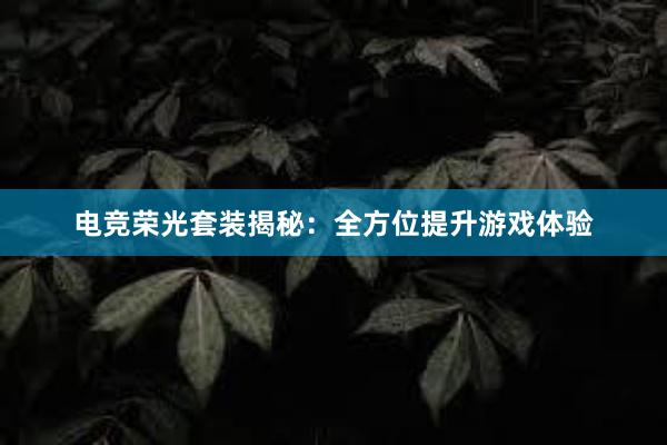 电竞荣光套装揭秘：全方位提升游戏体验