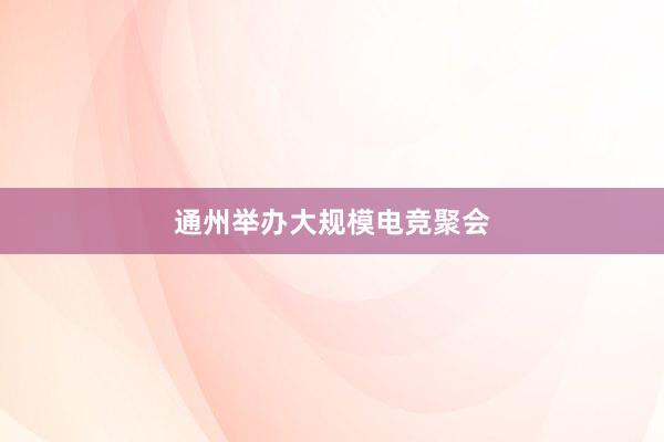 通州举办大规模电竞聚会